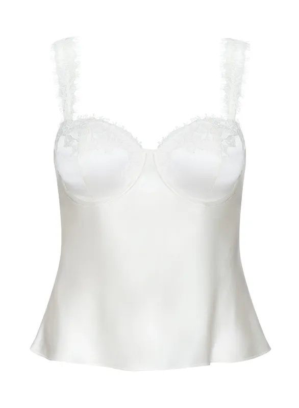 L'agence - Soleia Lace Strap Camisole - Ivory made by L'AGENCE