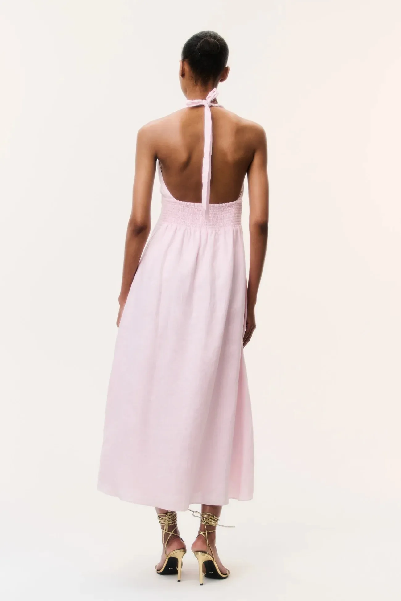Loveshackfancy - Lovis Linen Halter Maxi Dress - Potpourri Pink sold by Jessie Boutique product image thumbnail 4