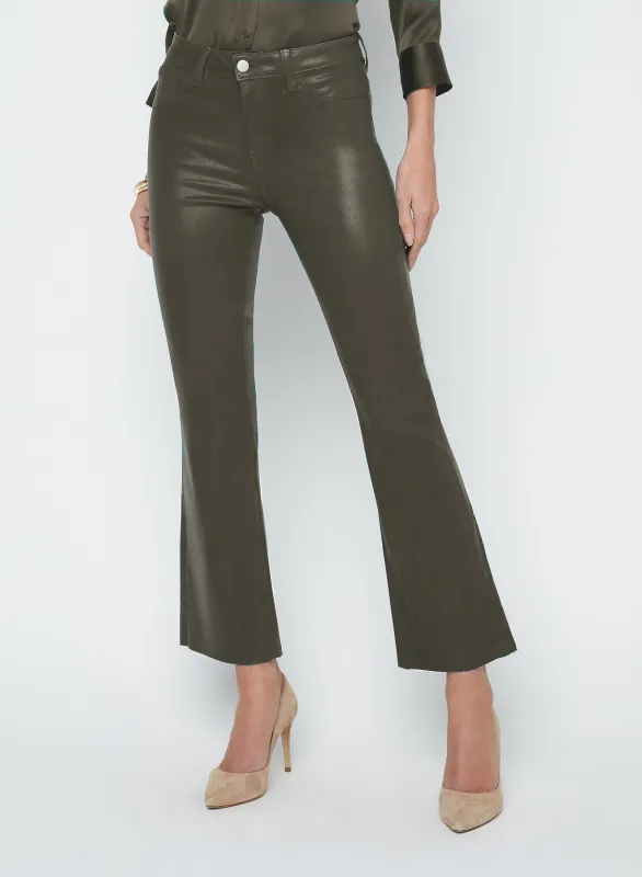L'agence - Kendra H/R Crop Flare - Ash Olive Coated made by L'AGENCE