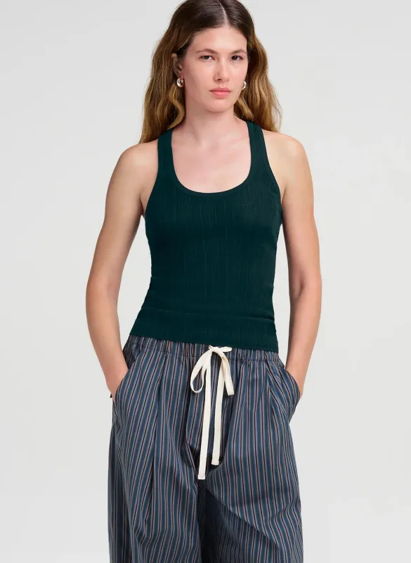 A.L.C - Iris Fine Cotton Tank - Dark Forest made by A.L.C.