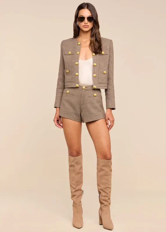 L'agence - Dionne Tweed Short - Mota/Light Gold made by L'AGENCE