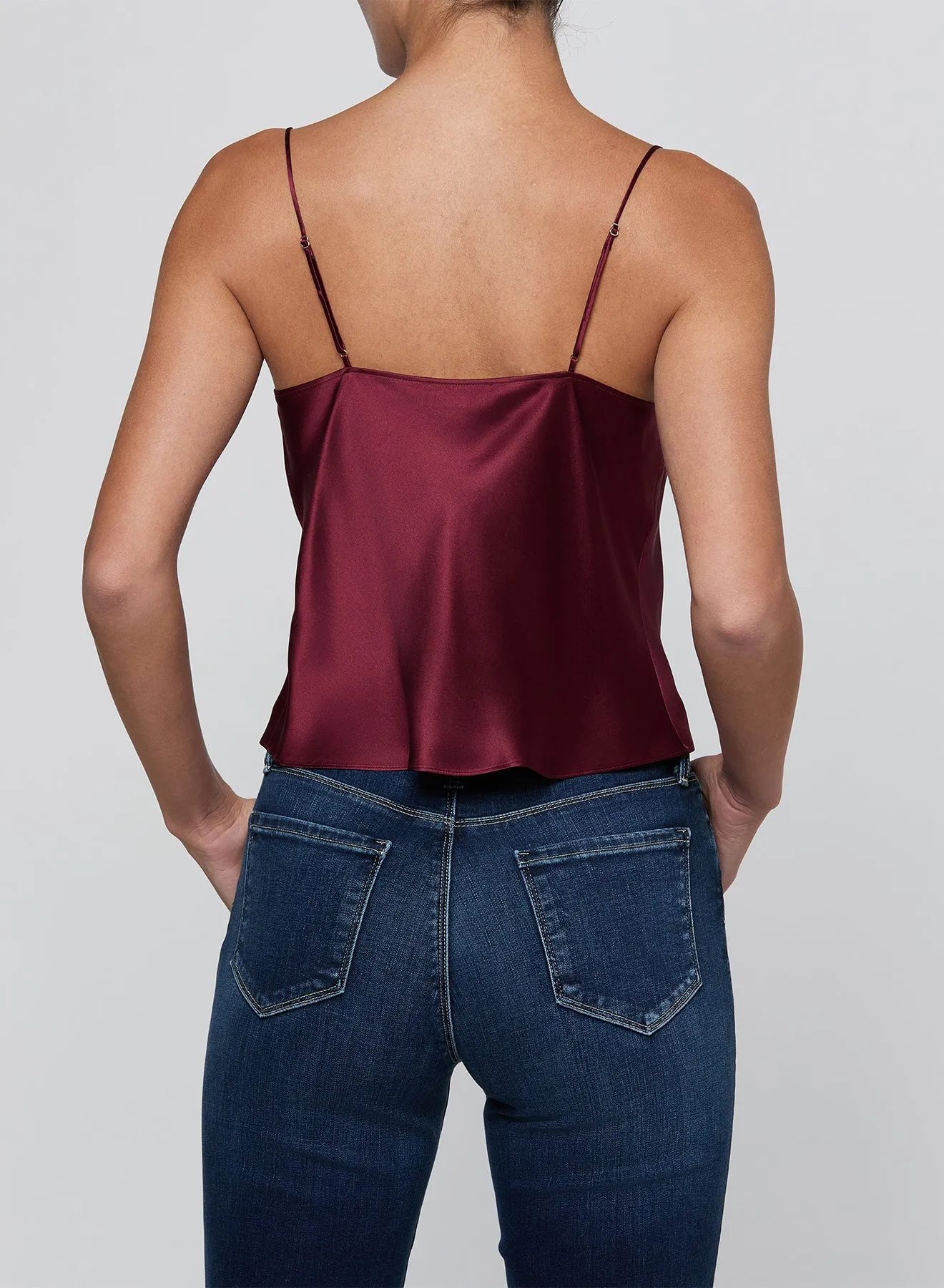 L'agence - Calista Silk Camisole - Merlot Red sold by Jessie Boutique product image thumbnail 2