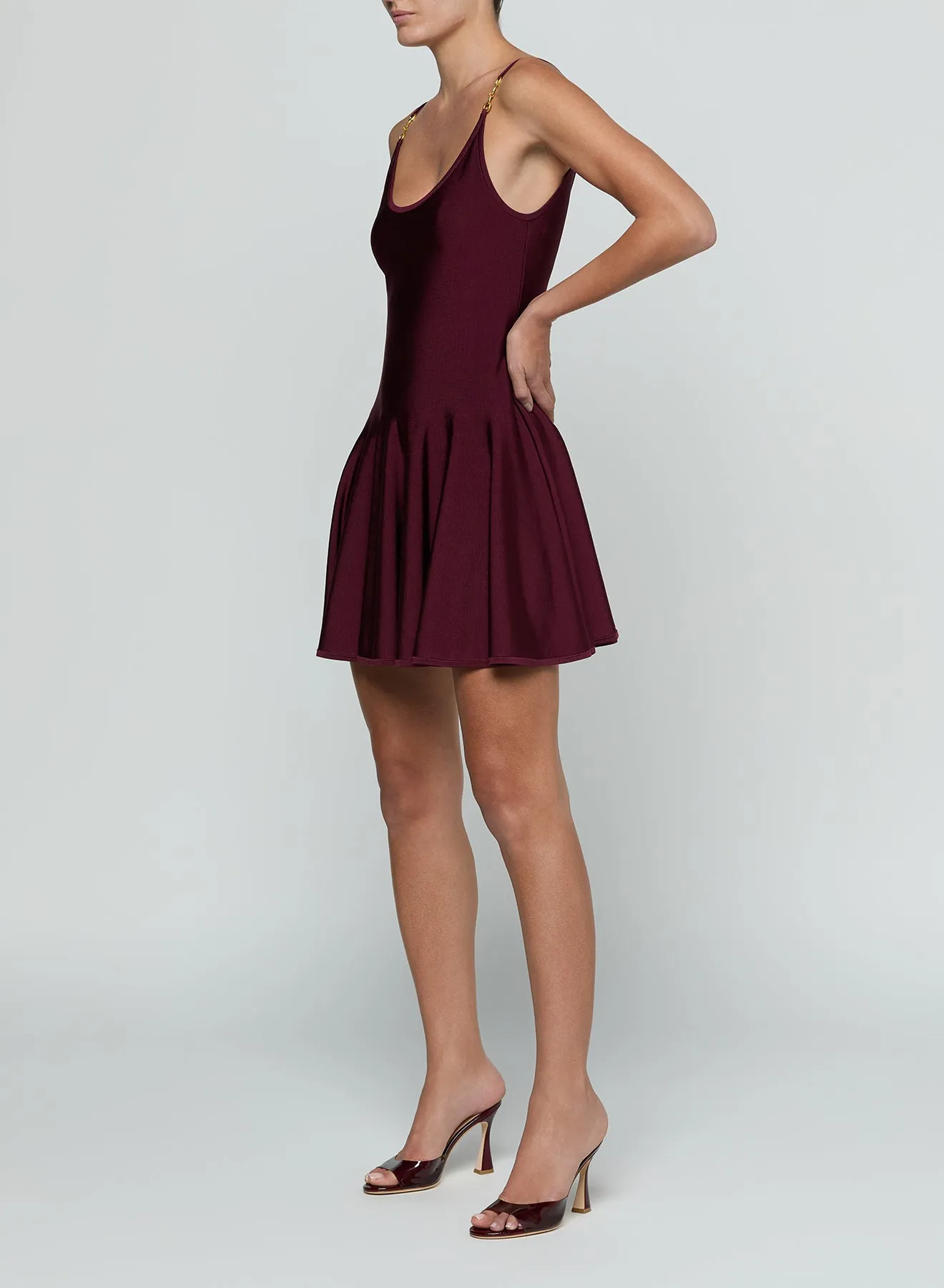 L'agence - Lana Knit Dress - Merlot Red sold by Jessie Boutique product image thumbnail 3