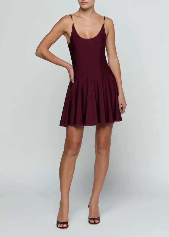 L'agence - Lana Knit Dress - Merlot Red made by L'AGENCE