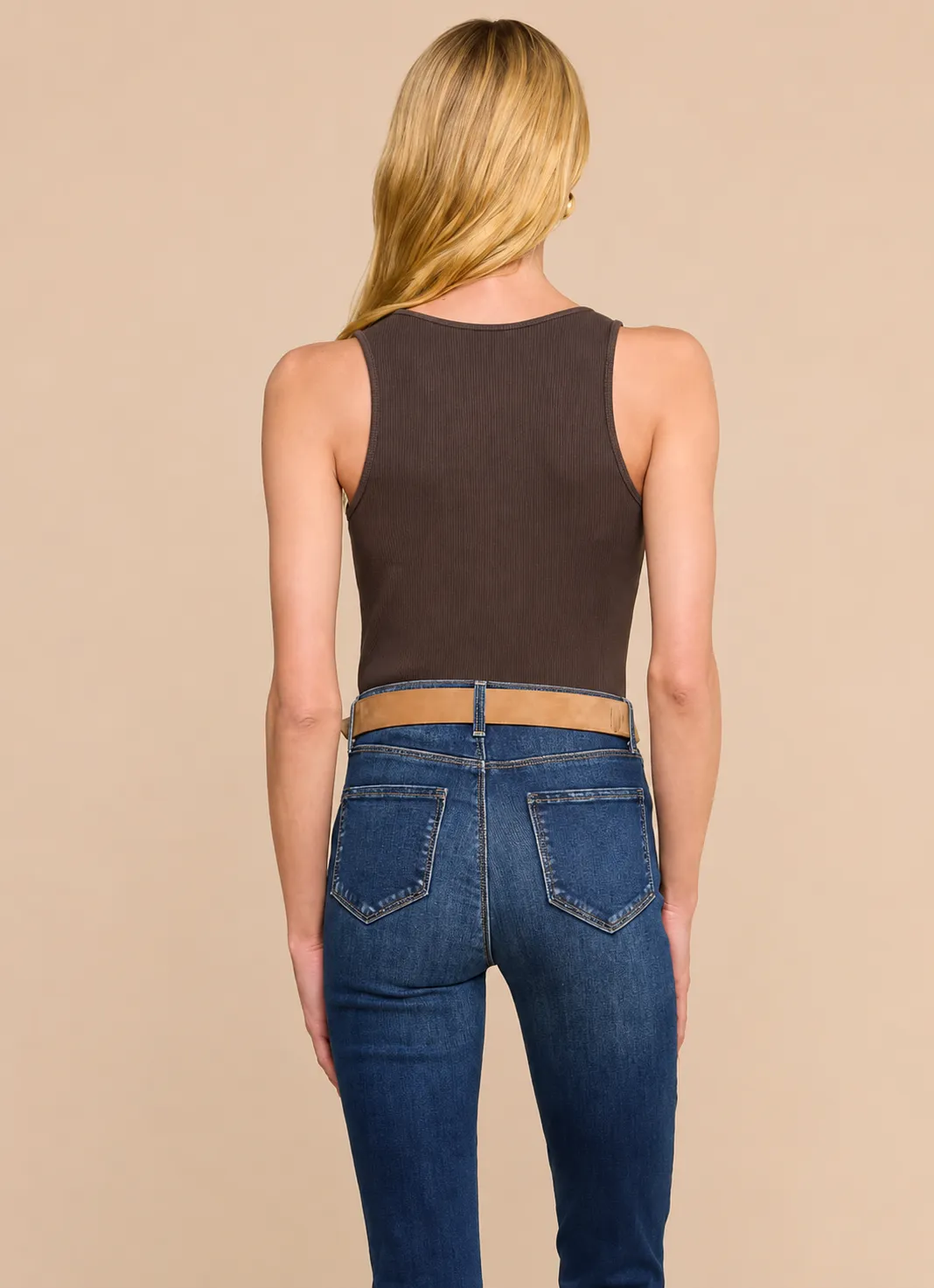 L'agence - Adira Scoopneck Tank - Dark Java sold by Jessie Boutique product image thumbnail 2