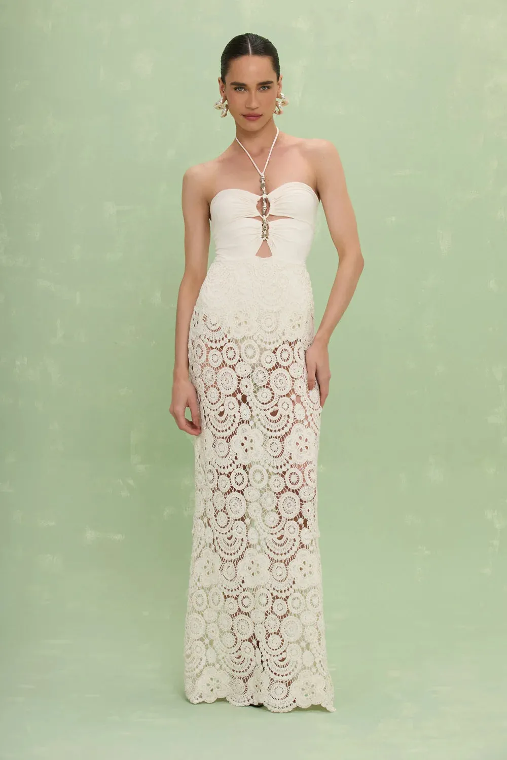Patbo - Gal Embroidered Maxi Dress - Off White sold by Jessie Boutique