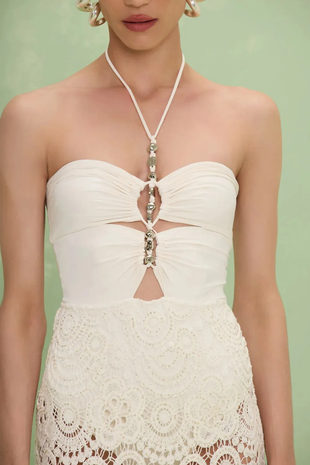 Patbo - Gal Embroidered Maxi Dress - Off White sold by Jessie Boutique product image thumbnail 2