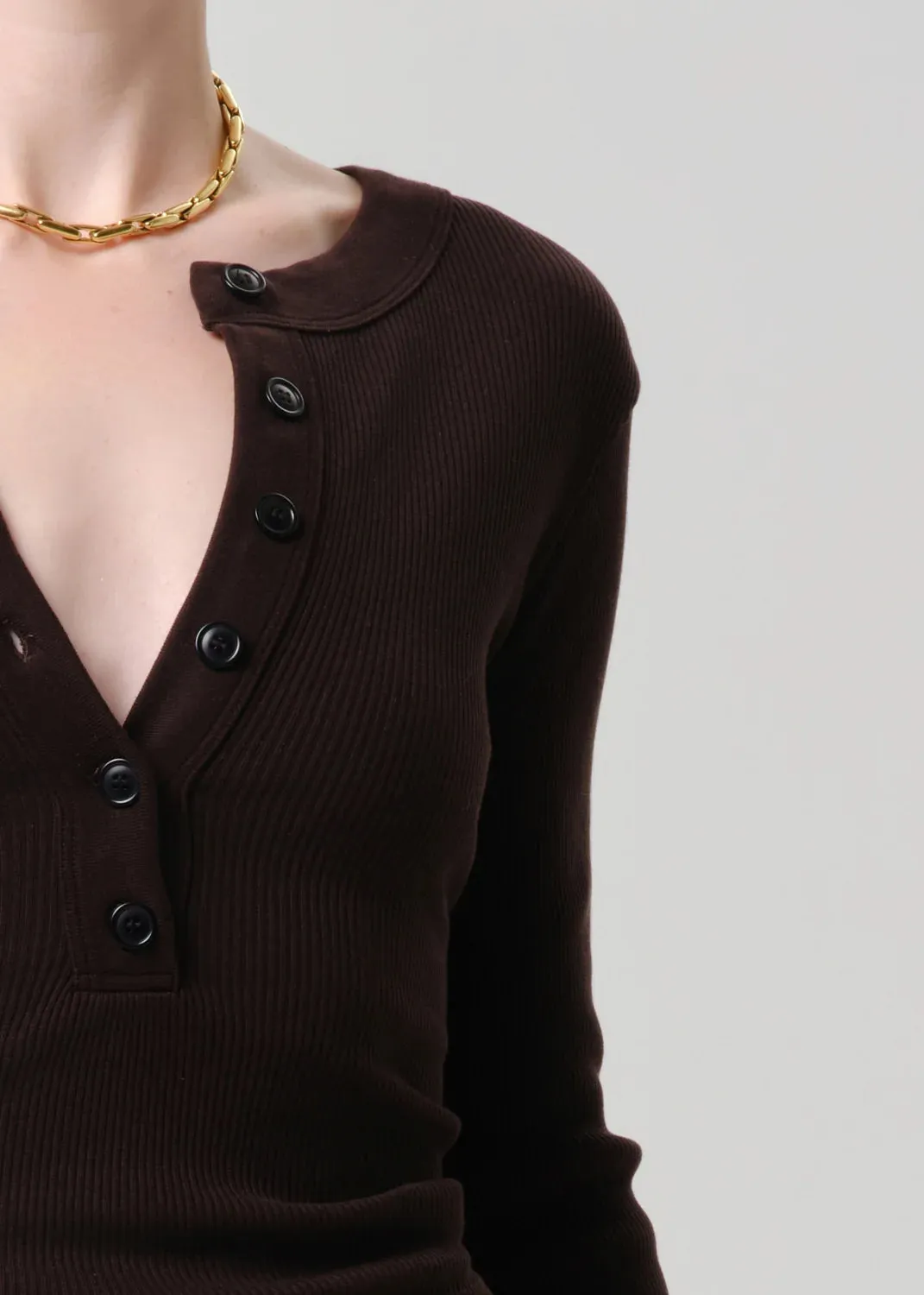 Citizens of Humanity - Varra Henley - Chocolate sold by Jessie Boutique product image thumbnail 2
