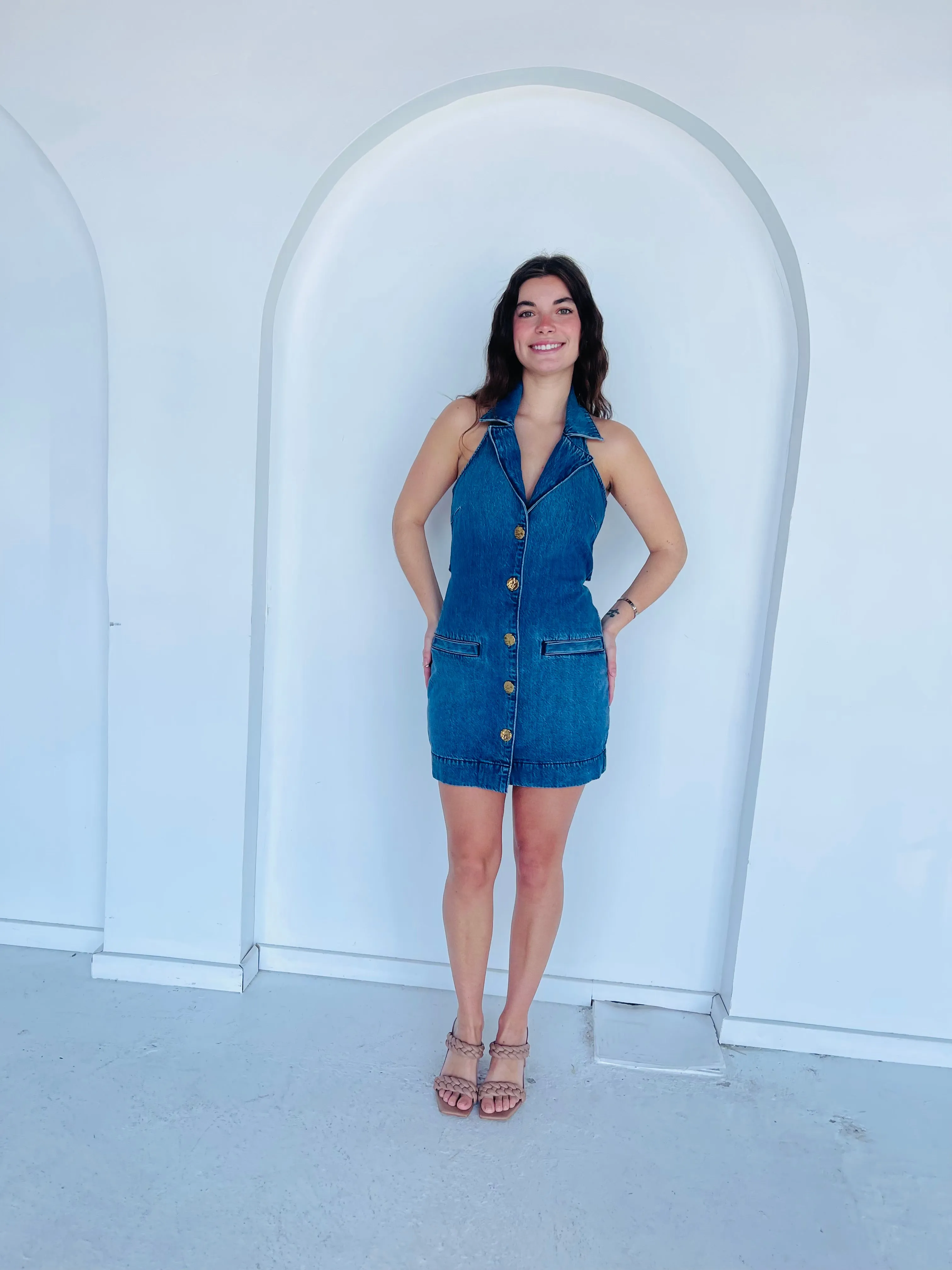 Darien Denim Dress sold by Kins Collective product image thumbnail 3