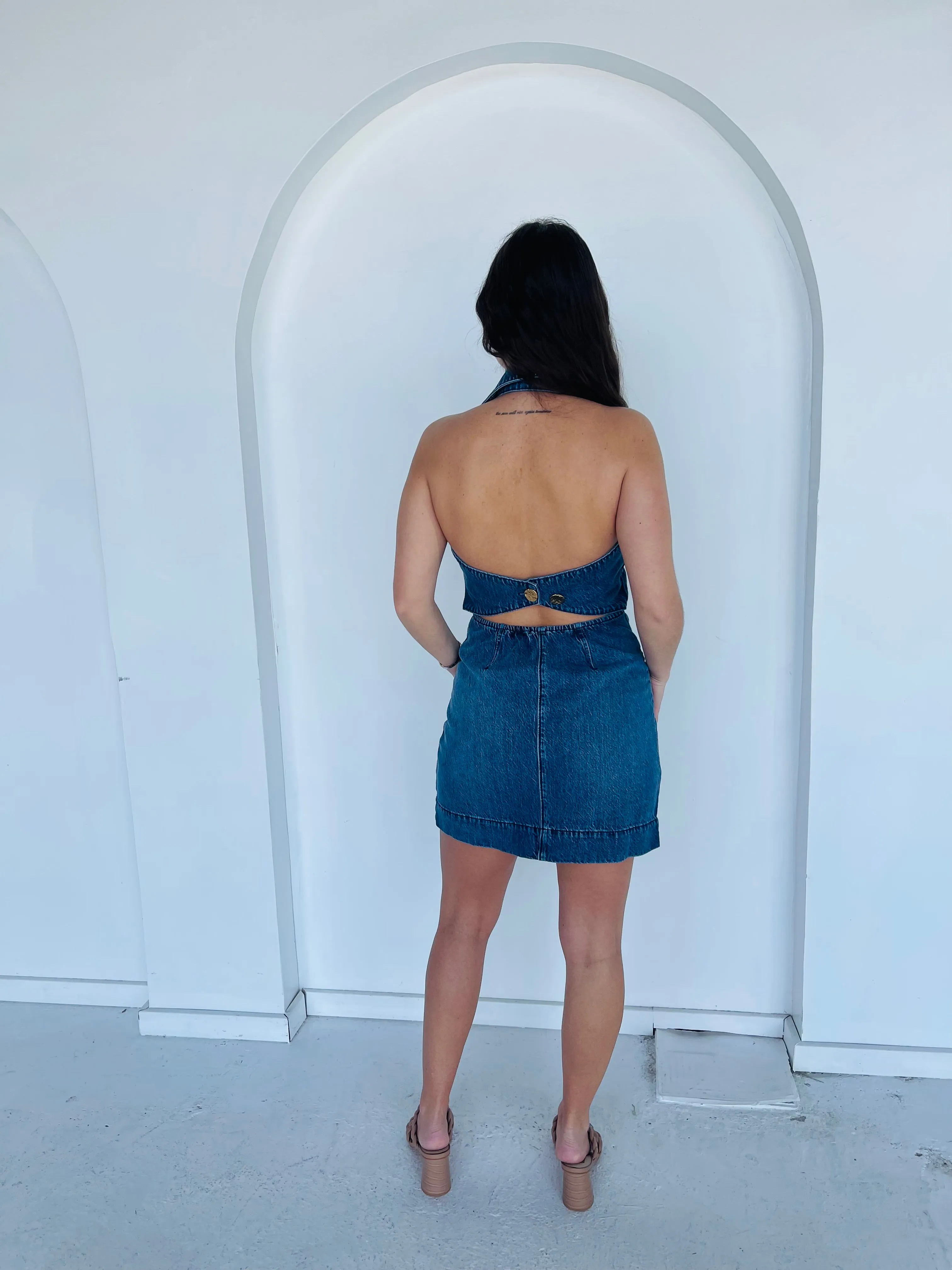 Darien Denim Dress sold by Kins Collective product image thumbnail 4