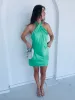 Jasmine Tie Mini Dress sold by Kins Collective