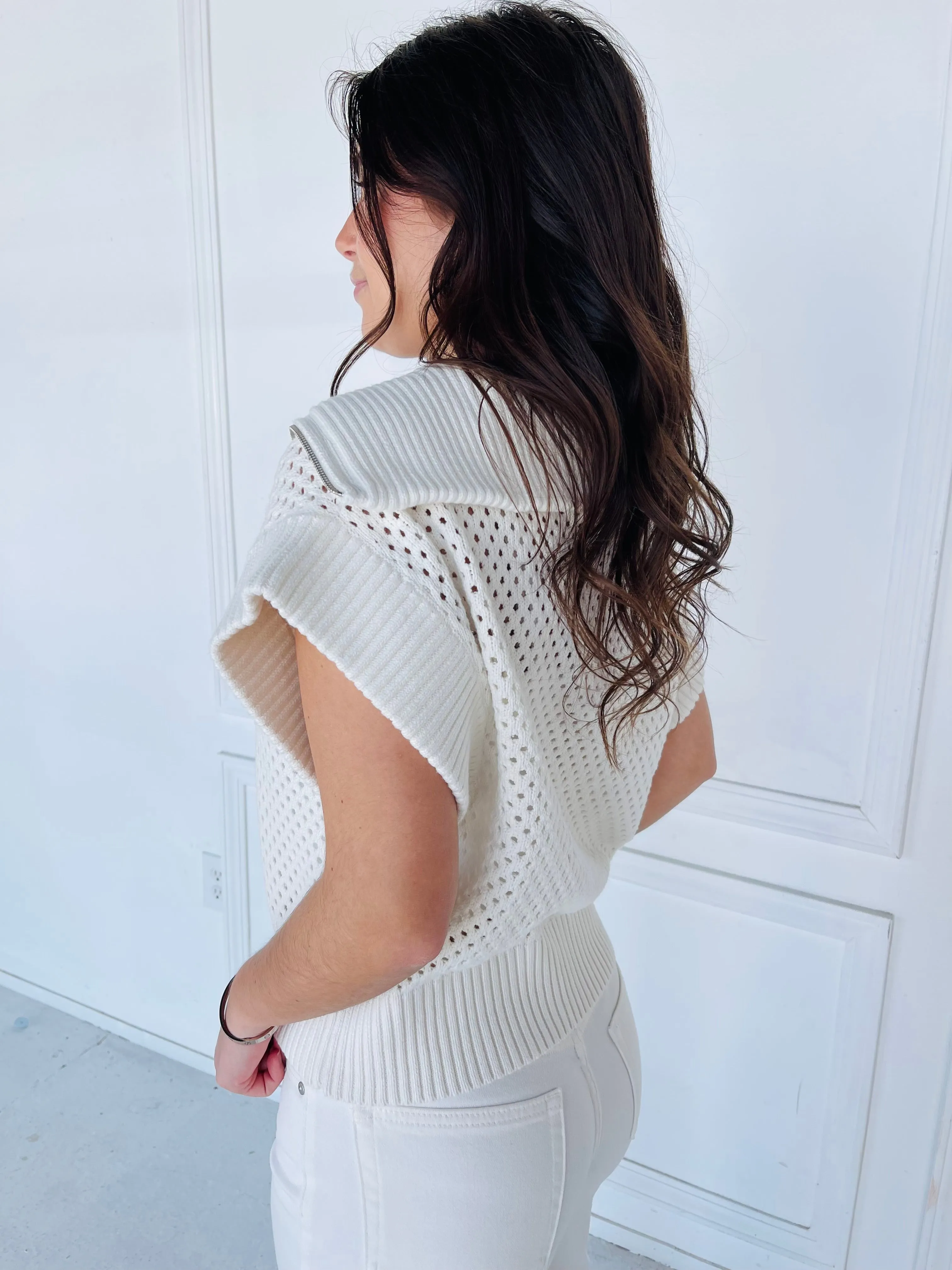 Open Stitch Quarter Zip sold by Kins Collective product image thumbnail 3