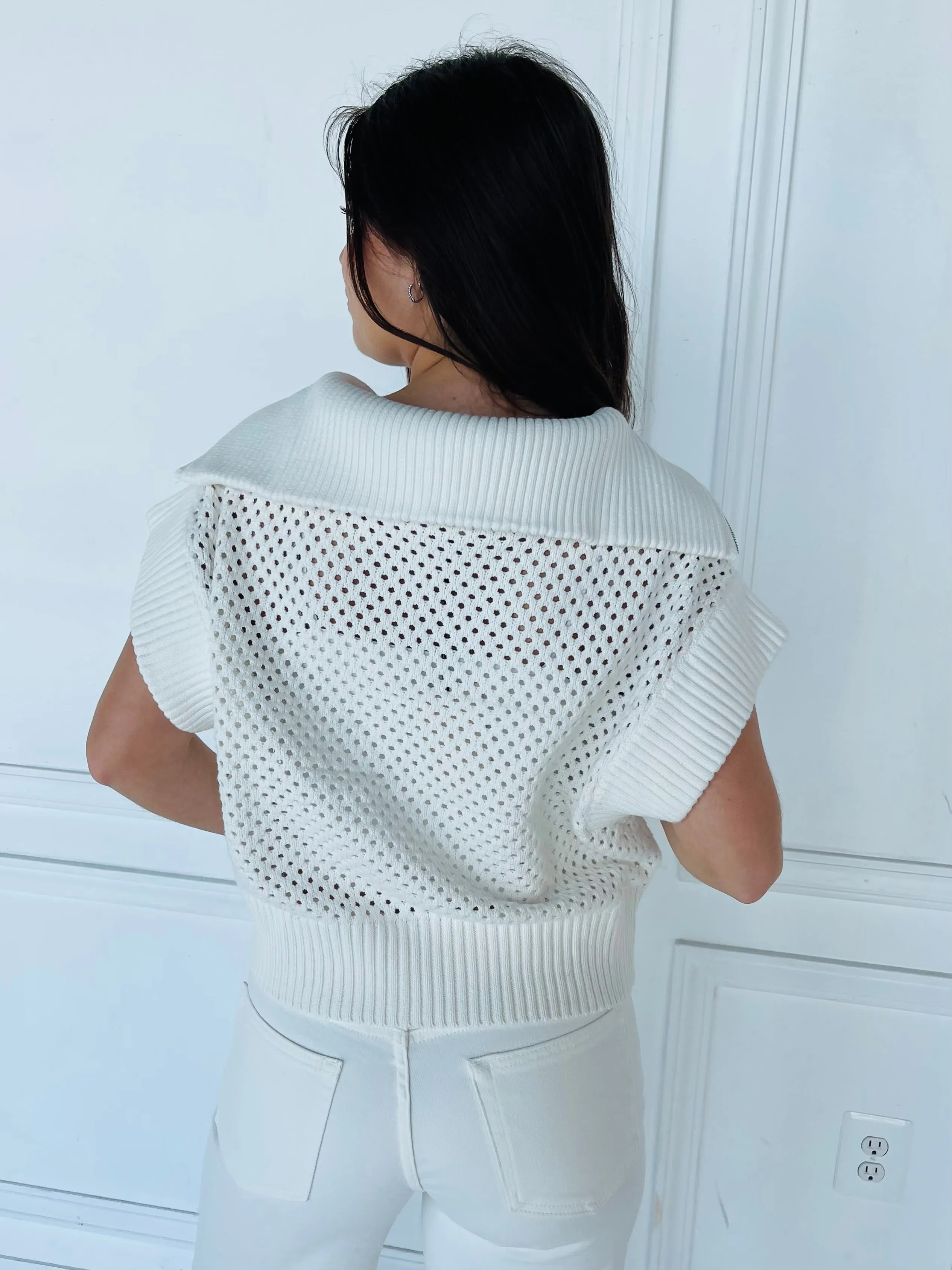 Open Stitch Quarter Zip sold by Kins Collective product image thumbnail 4