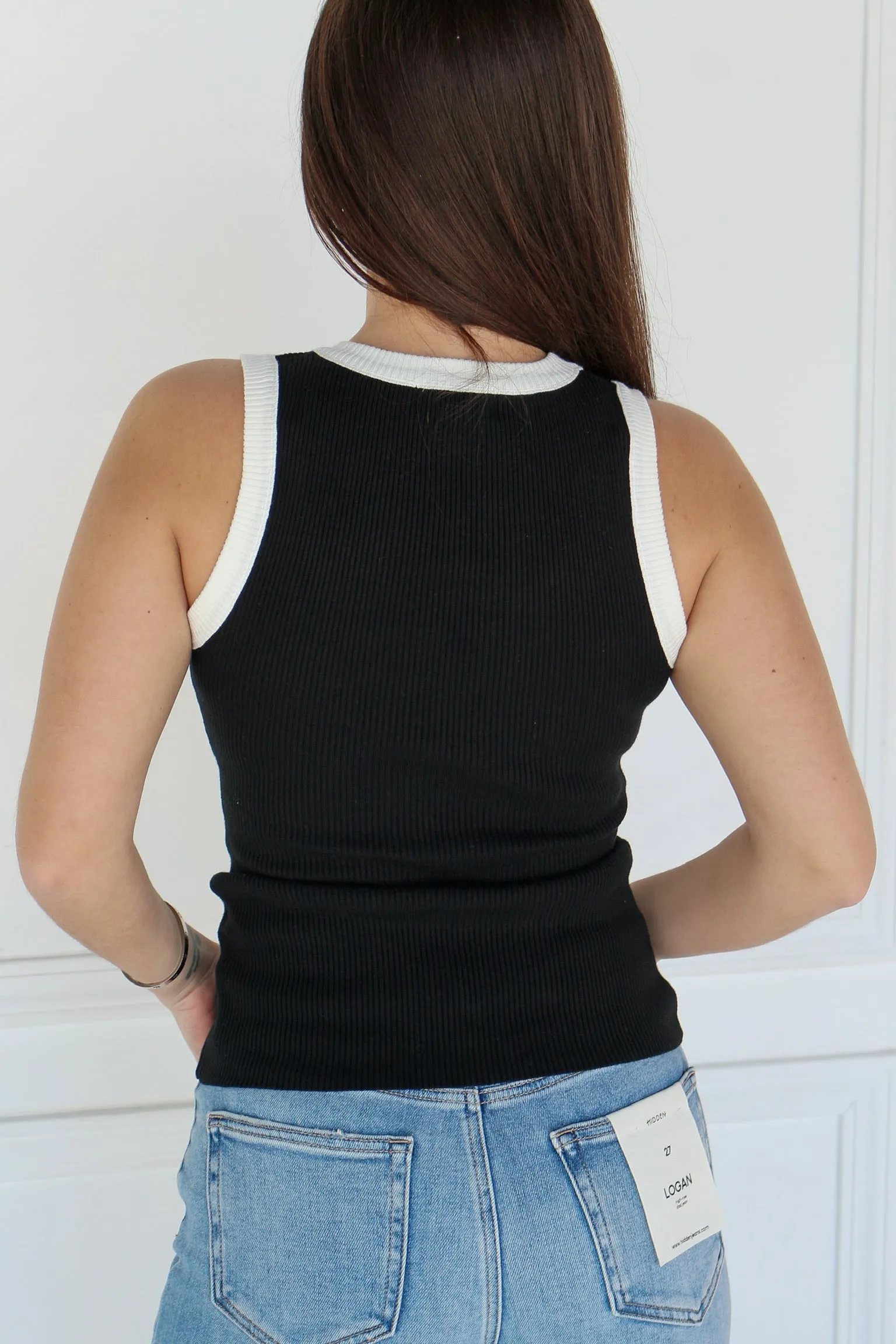 Luxe Rib Contrast Trim Tank sold by Kins Collective product image thumbnail 2
