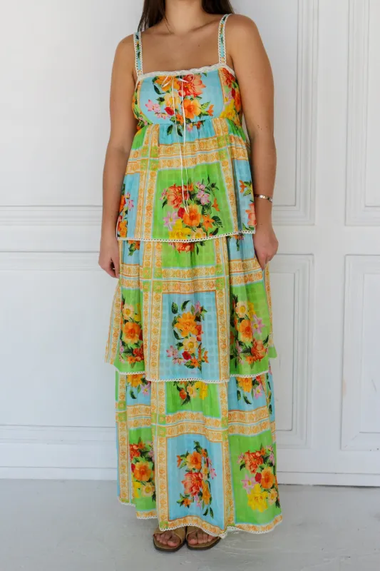 Peyton Country Bouquet Midi Dress sold by Kins Collective