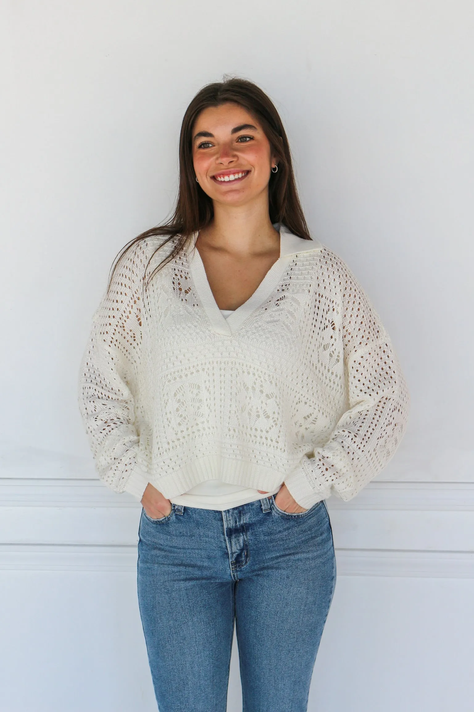 Daisy Polo Sweater sold by Kins Collective