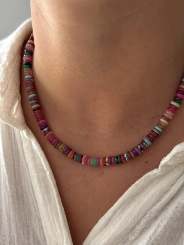 Rainbow Anguila Necklace sold by Kins Collective