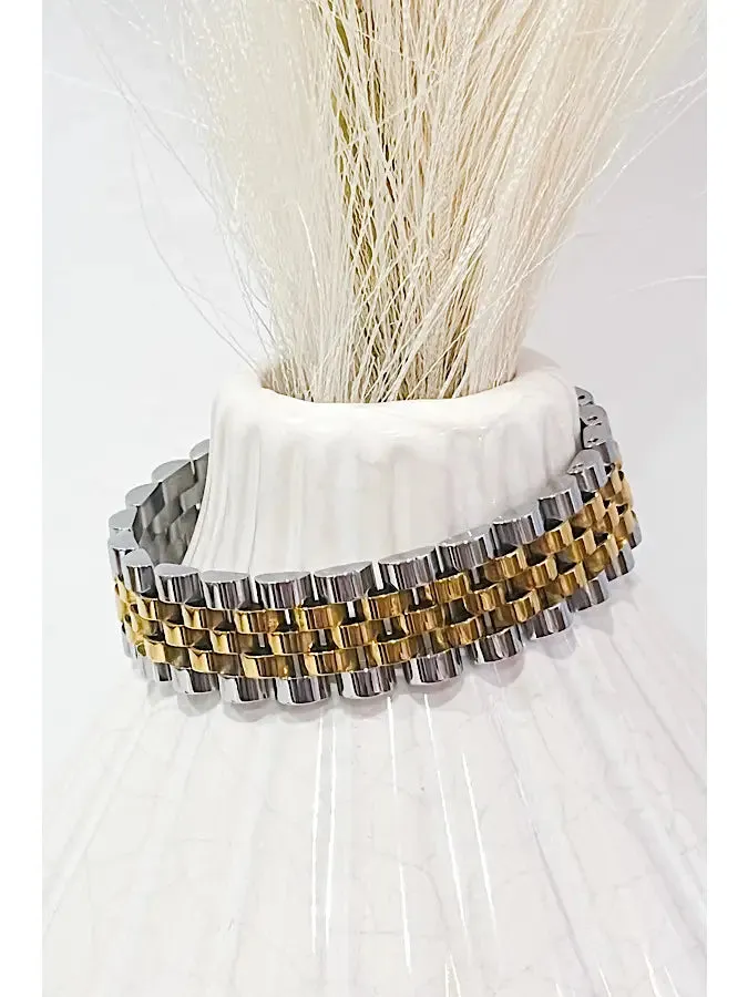 Mixed Metal Link Bracelet sold by Kins Collective