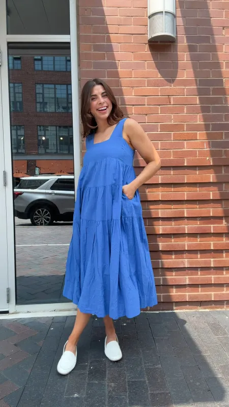 Azure Tiered Maxi Dress sold by Kins Collective