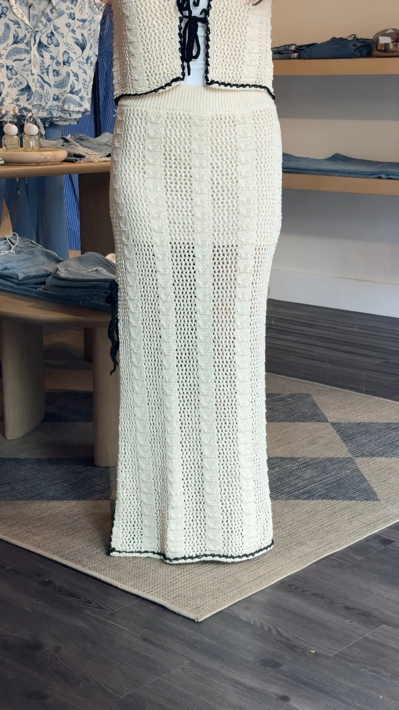 Margot Crochet Skirt sold by Kins Collective