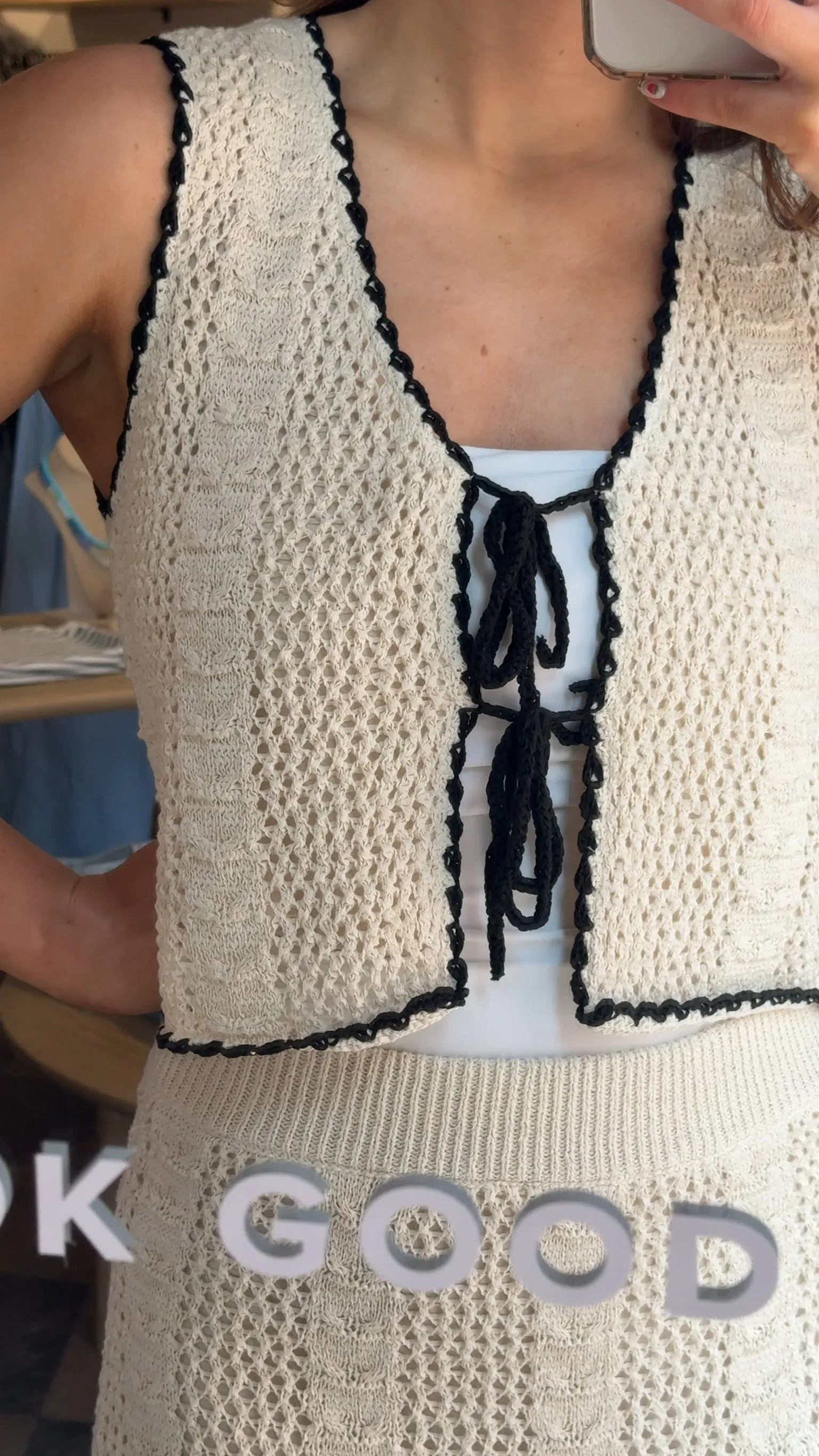 Margot Solid Crochet Top sold by Kins Collective product image thumbnail 4