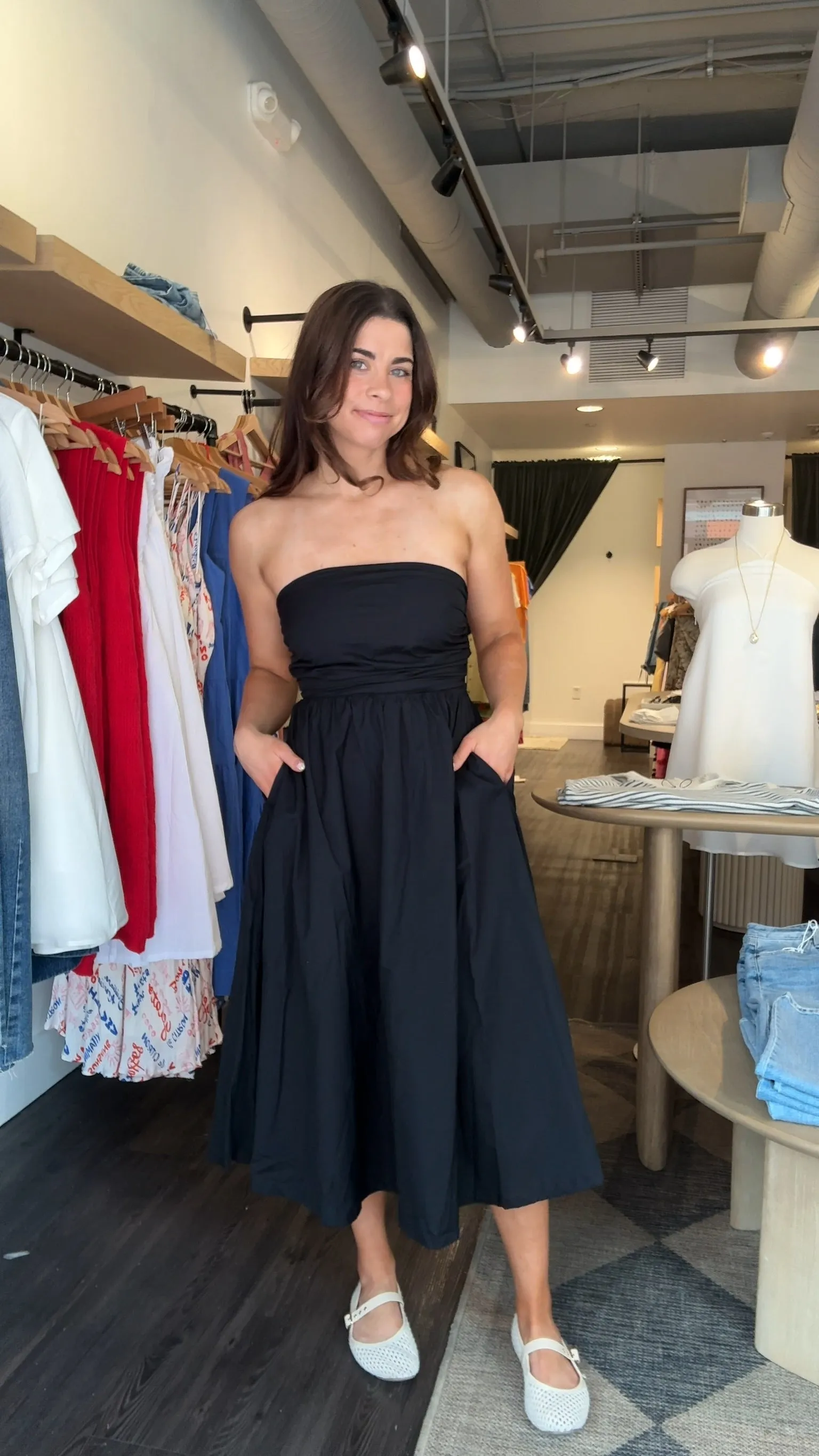 Sorrento Strapless Dress sold by Kins Collective
