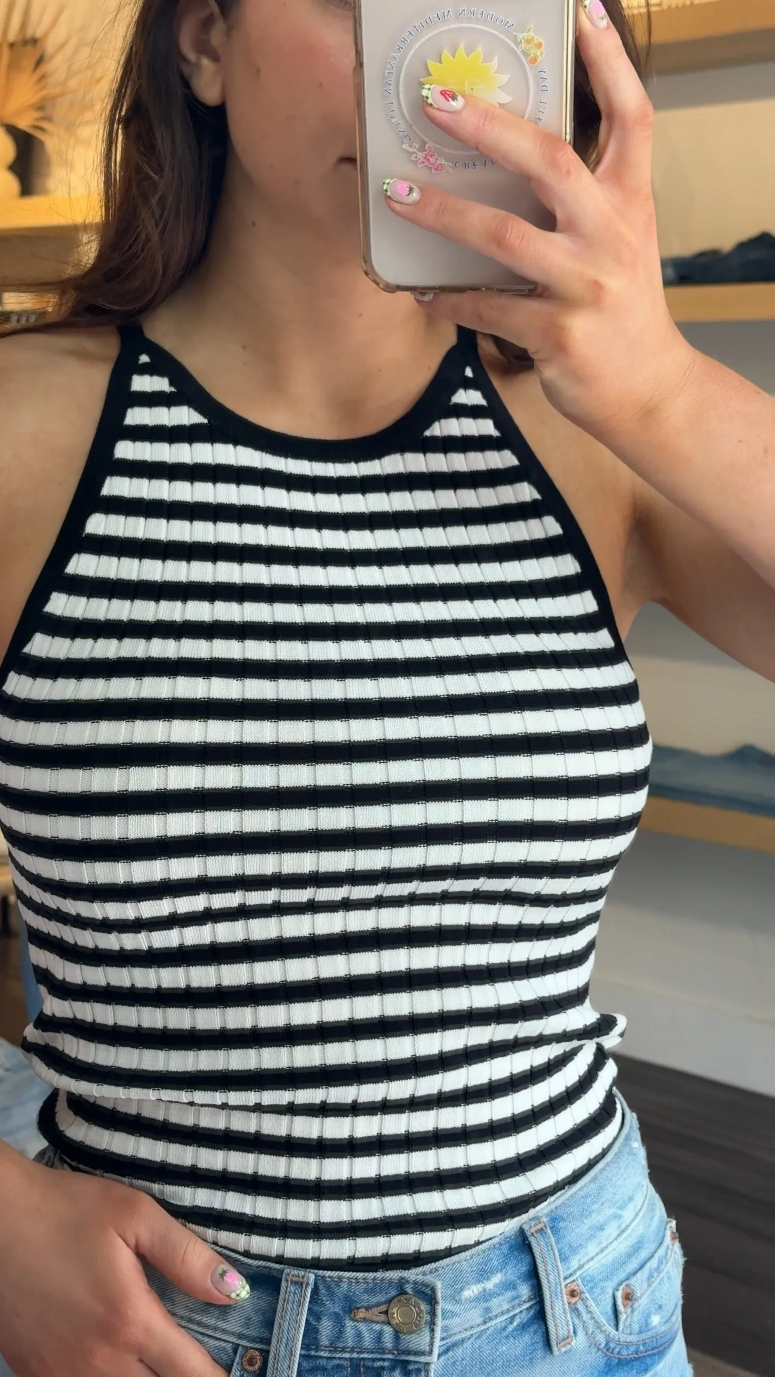 Betsy Stripe Halter Top sold by Kins Collective product image thumbnail 2