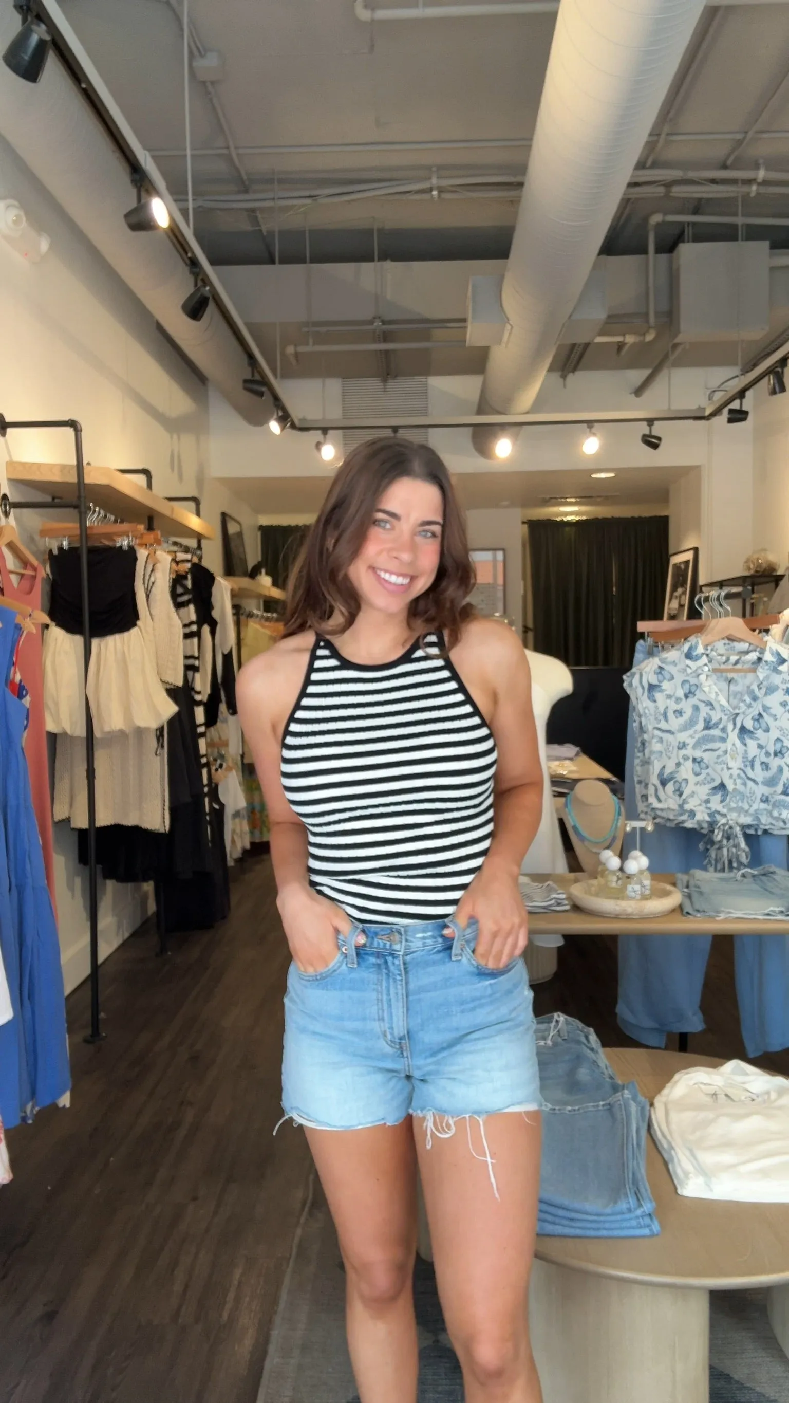 Betsy Stripe Halter Top sold by Kins Collective product image thumbnail 3