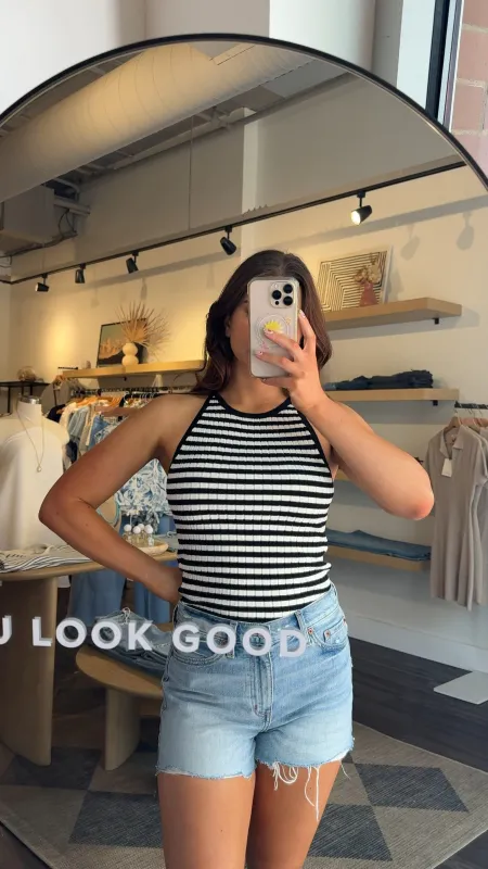 Betsy Stripe Halter Top sold by Kins Collective