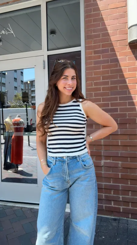 Nautical Stripe Tank sold by Kins Collective