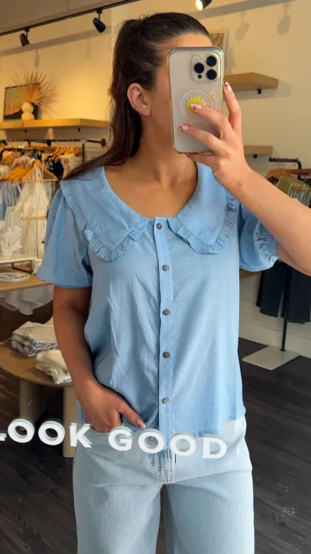 Frill Collar Shirt sold by Kins Collective
