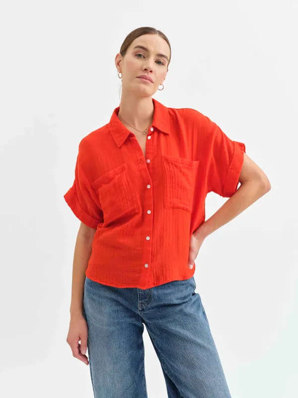 Kate Button Up Shirt sold by Kins Collective