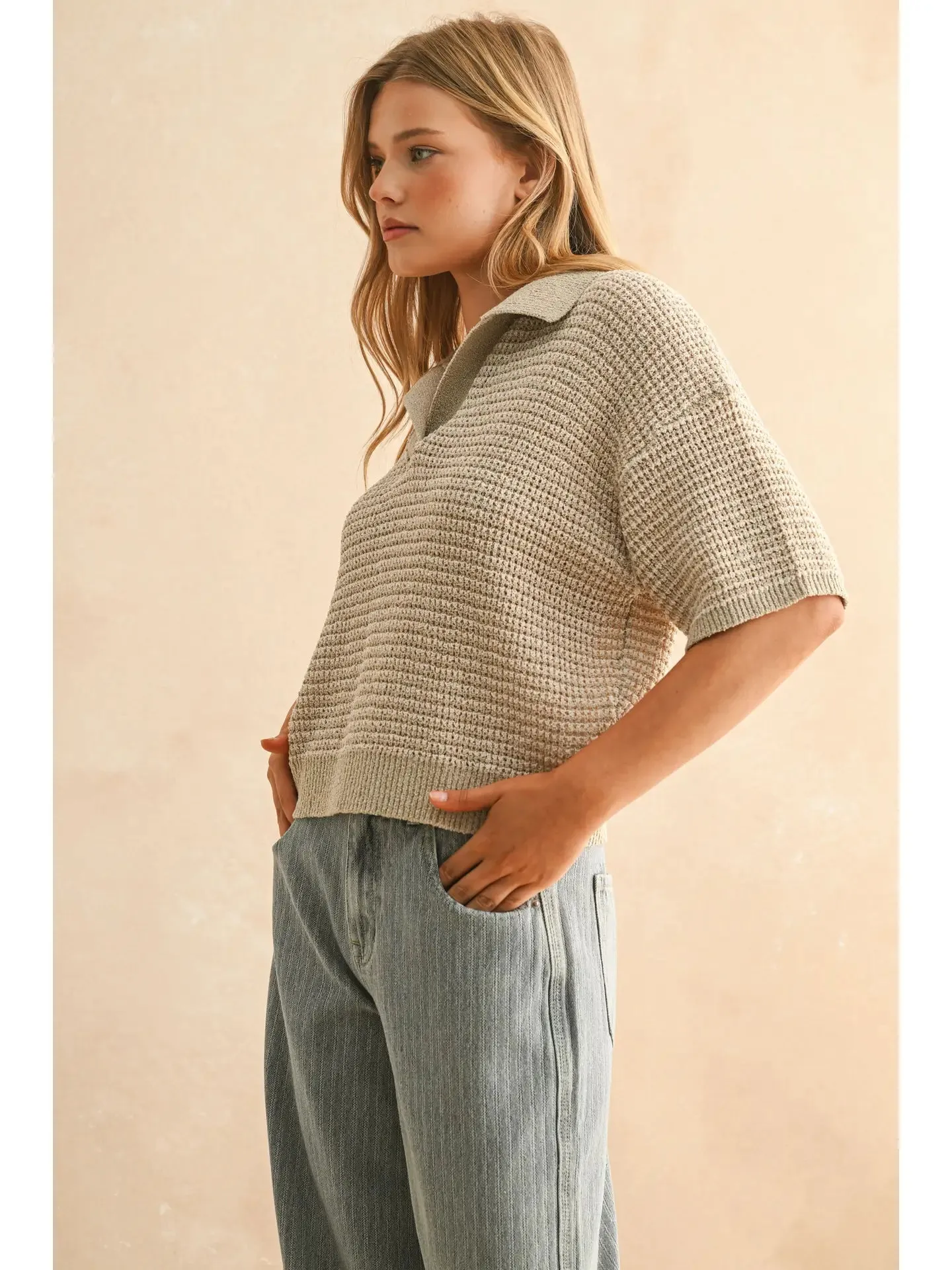 Knit Polo sold by Kins Collective product image thumbnail 3