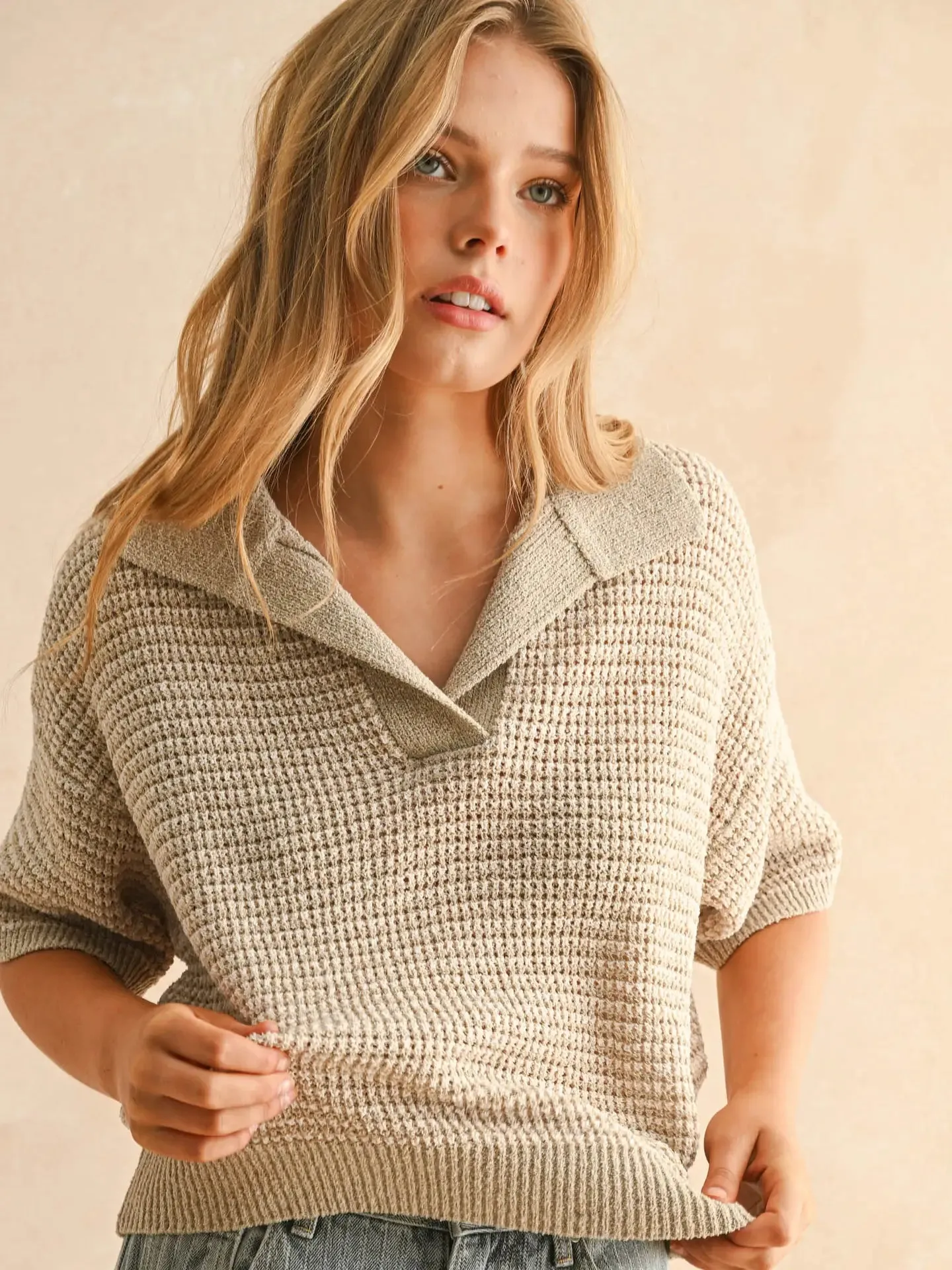 Knit Polo sold by Kins Collective