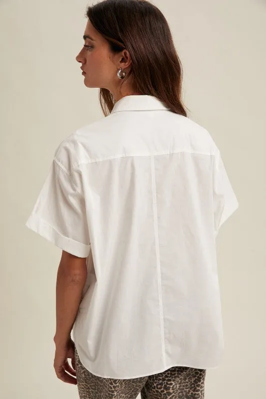 Gia Boxy Poplin Top sold by Kins Collective product image thumbnail 4