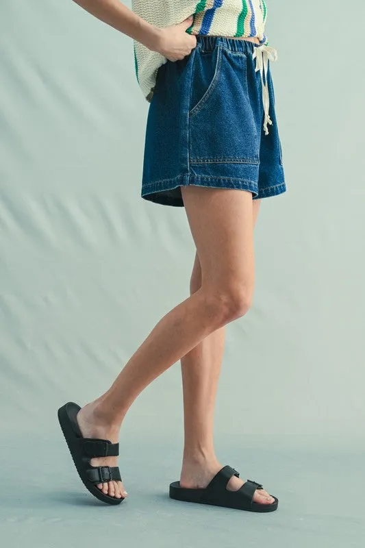 Denim Drawstring Short sold by Kins Collective product image thumbnail 2