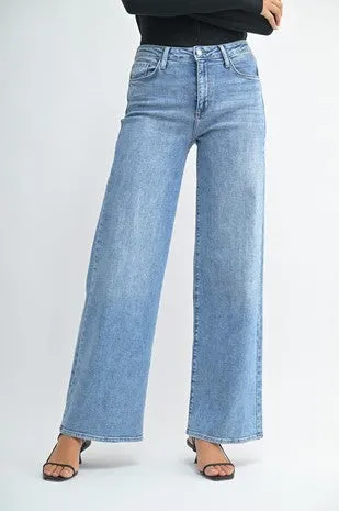 Stretchy Wide Leg Denim sold by Kins Collective