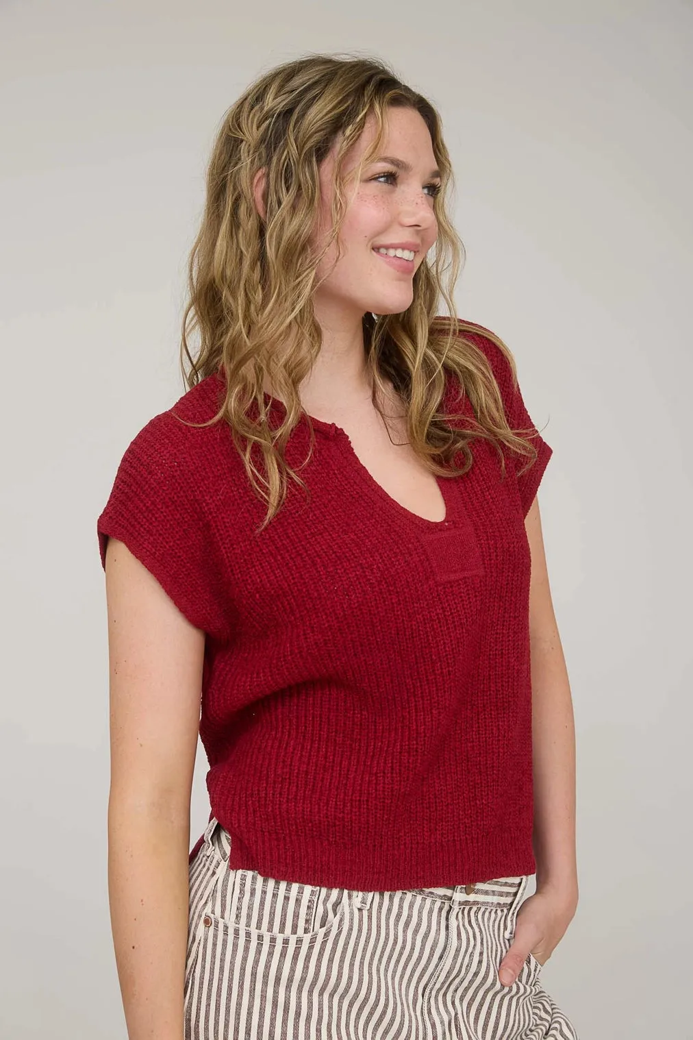 Notch Neck Top sold by Kins Collective