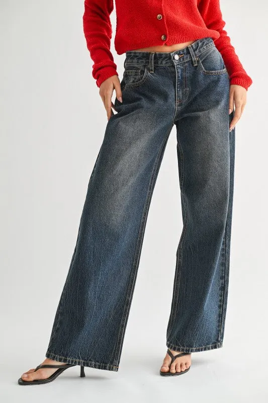Baggy Wide Leg Denim sold by Kins Collective