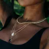 Bezel Tennis Necklace sold by Kins Collective