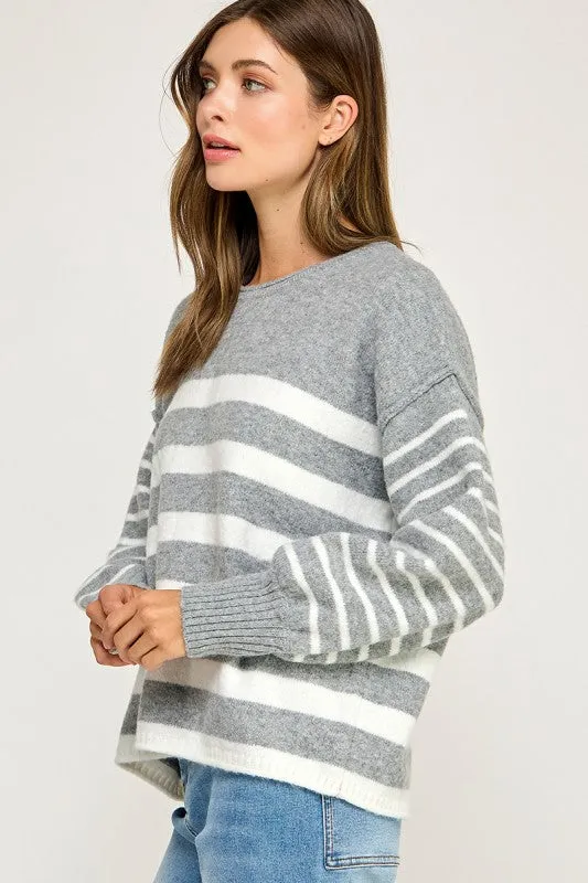 Madison Stripe Knit Sweater sold by Kins Collective product image thumbnail 4
