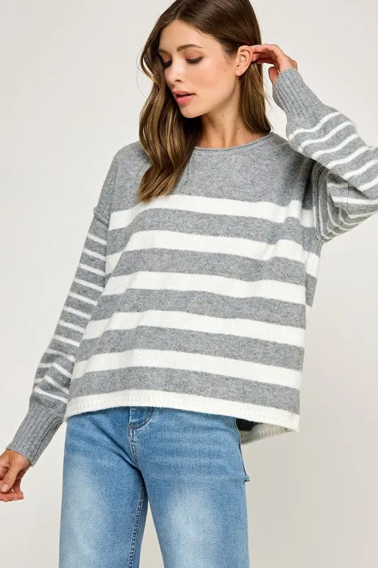 Madison Stripe Knit Sweater sold by Kins Collective product image thumbnail 3