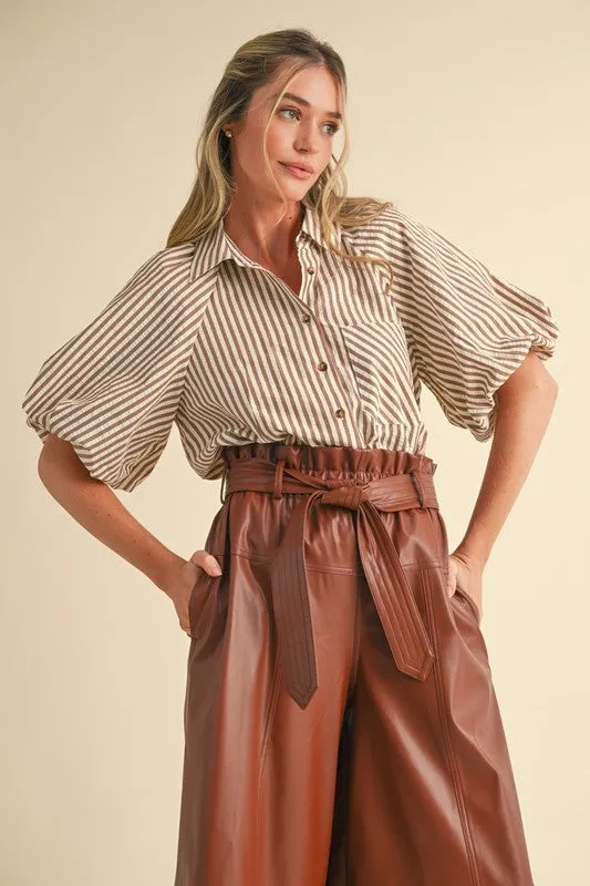 June Pecan Stripe Blouse sold by Kins Collective product image thumbnail 2