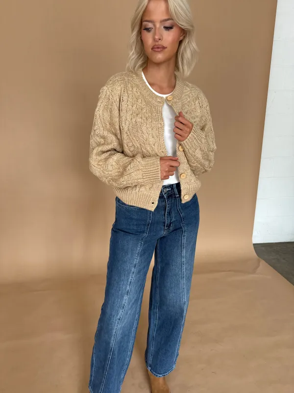 Mara Cable Cardigan sold by Kins Collective