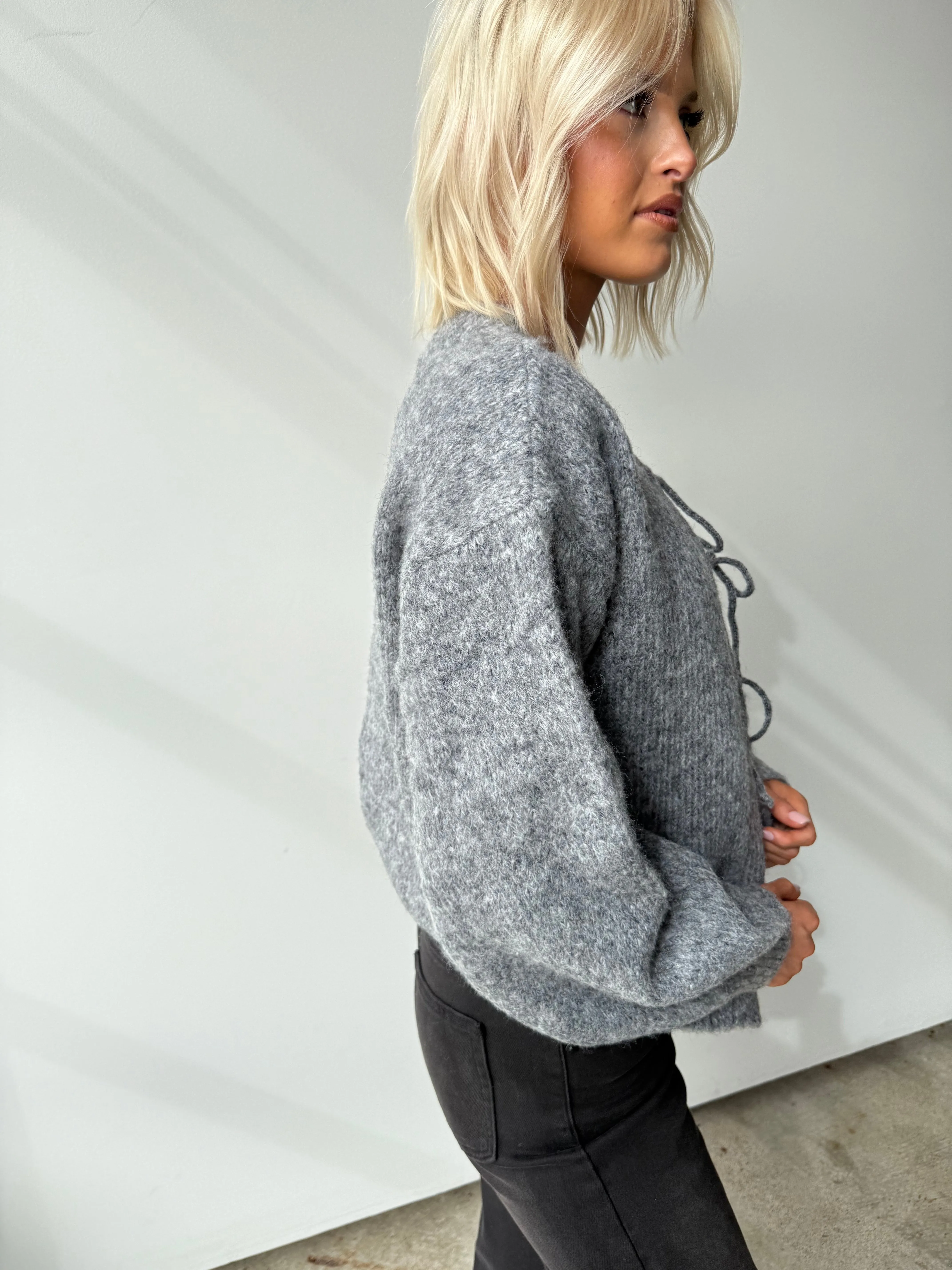 Amelie Tie Front Cardi sold by Kins Collective product image thumbnail 4