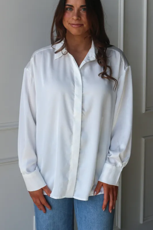 Sloane Satin Blouse sold by Kins Collective