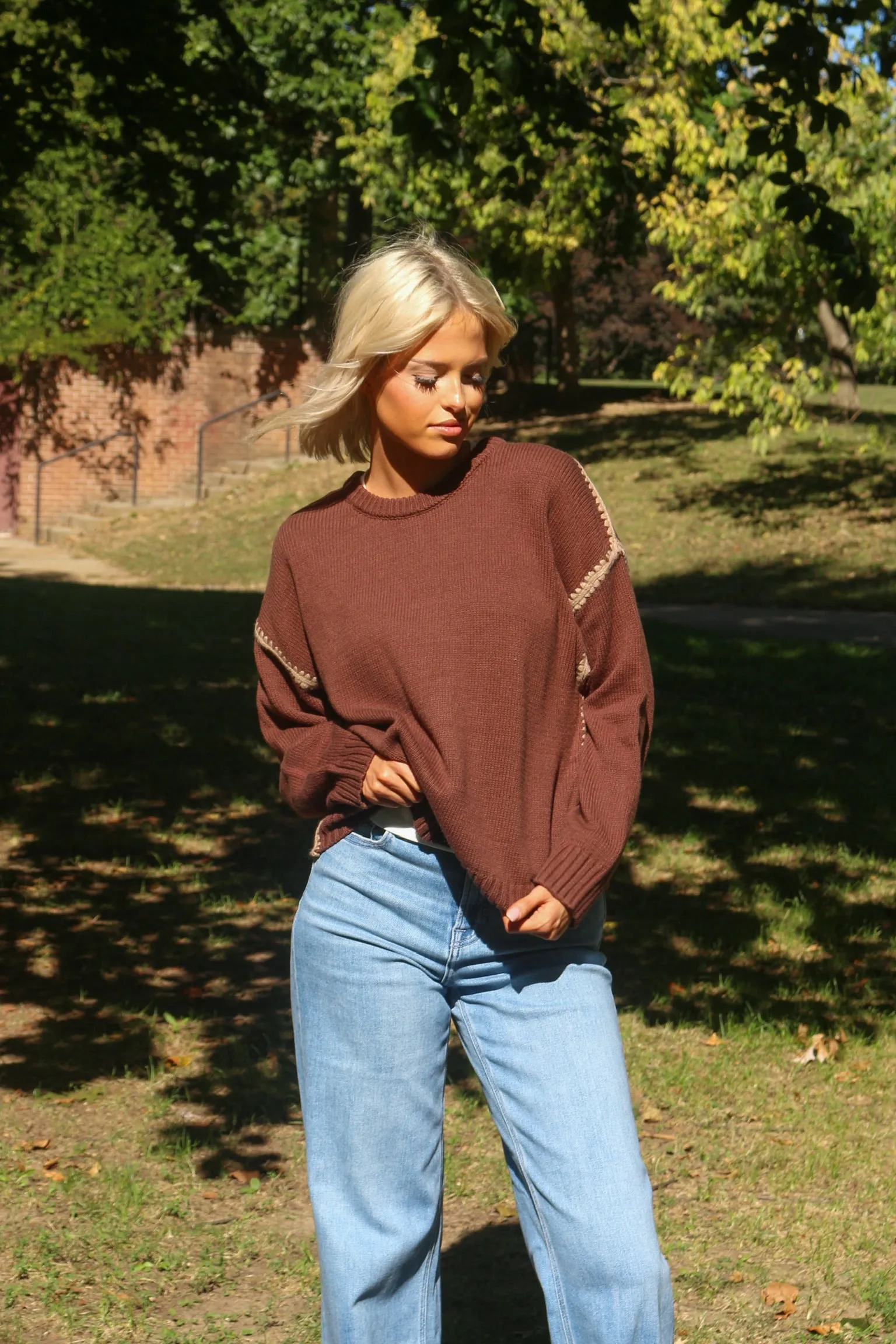 Stitch Detail Sweater sold by Kins Collective