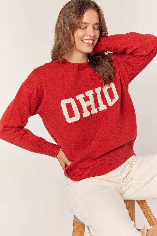 OHIO Embroidered Sweater sold by Kins Collective