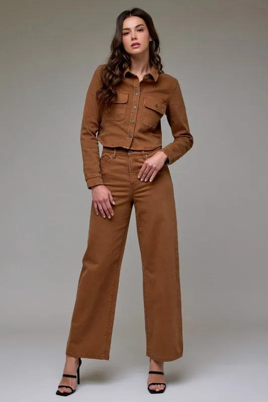 Logan High Rise Dad Jean Tawny sold by Kins Collective