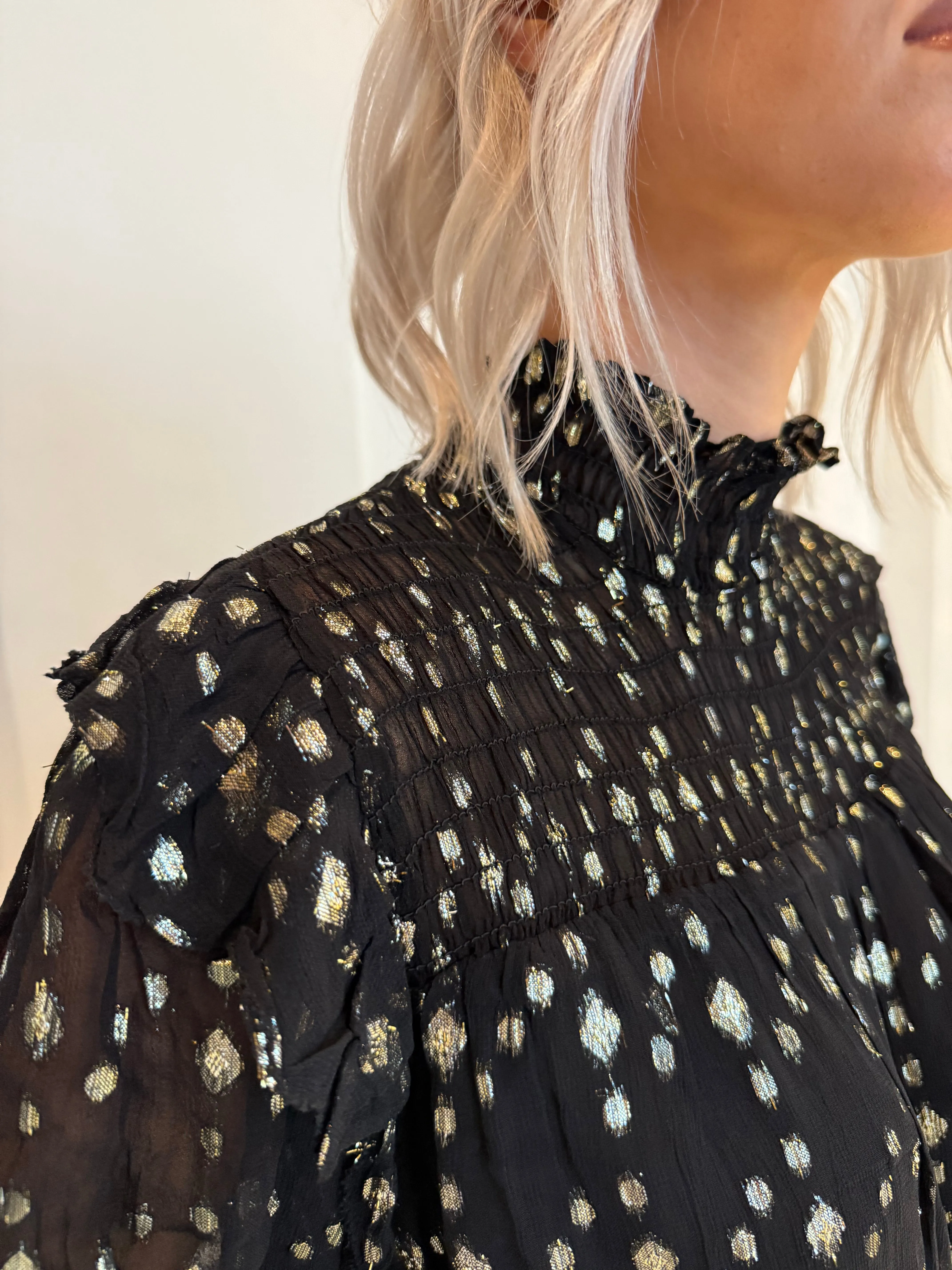 Noelle Metallic Blouse sold by Kins Collective product image thumbnail 3